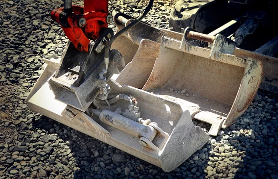 Baustelle Baggerschaufel